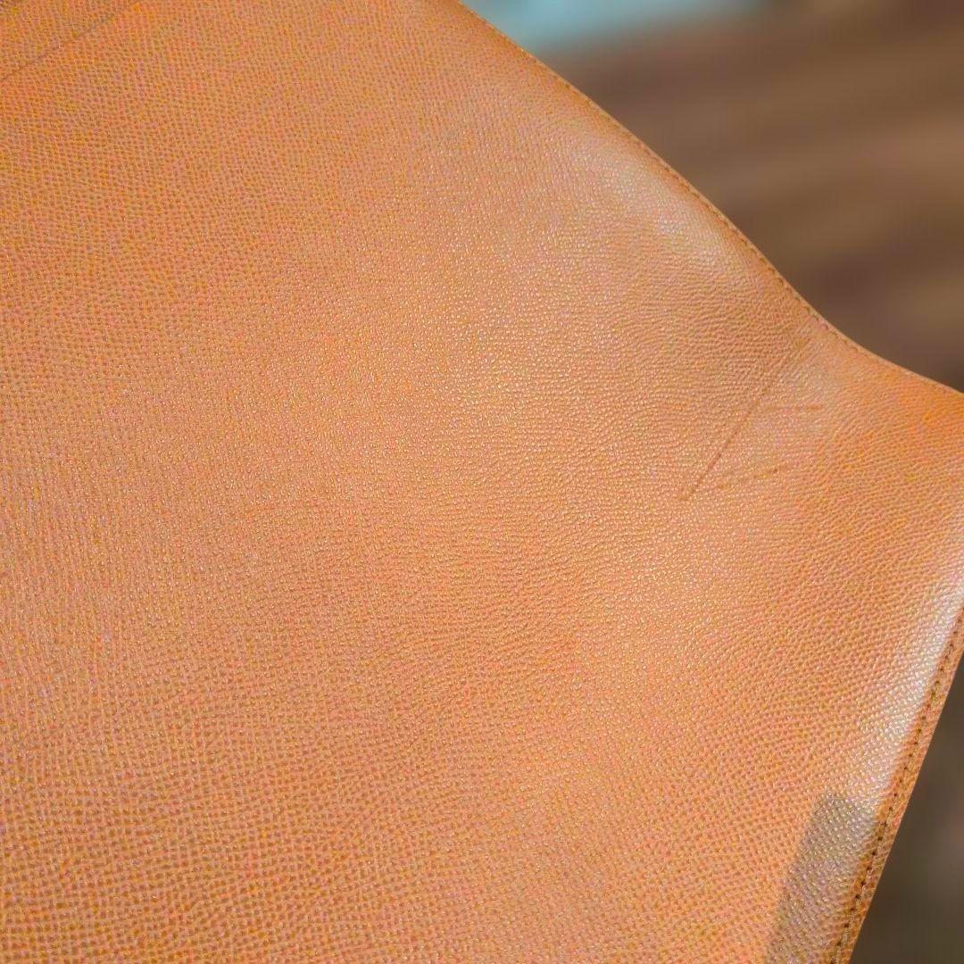 北*拳様 新品　傷有　アルマーニ　オレンジレザートートバッグ