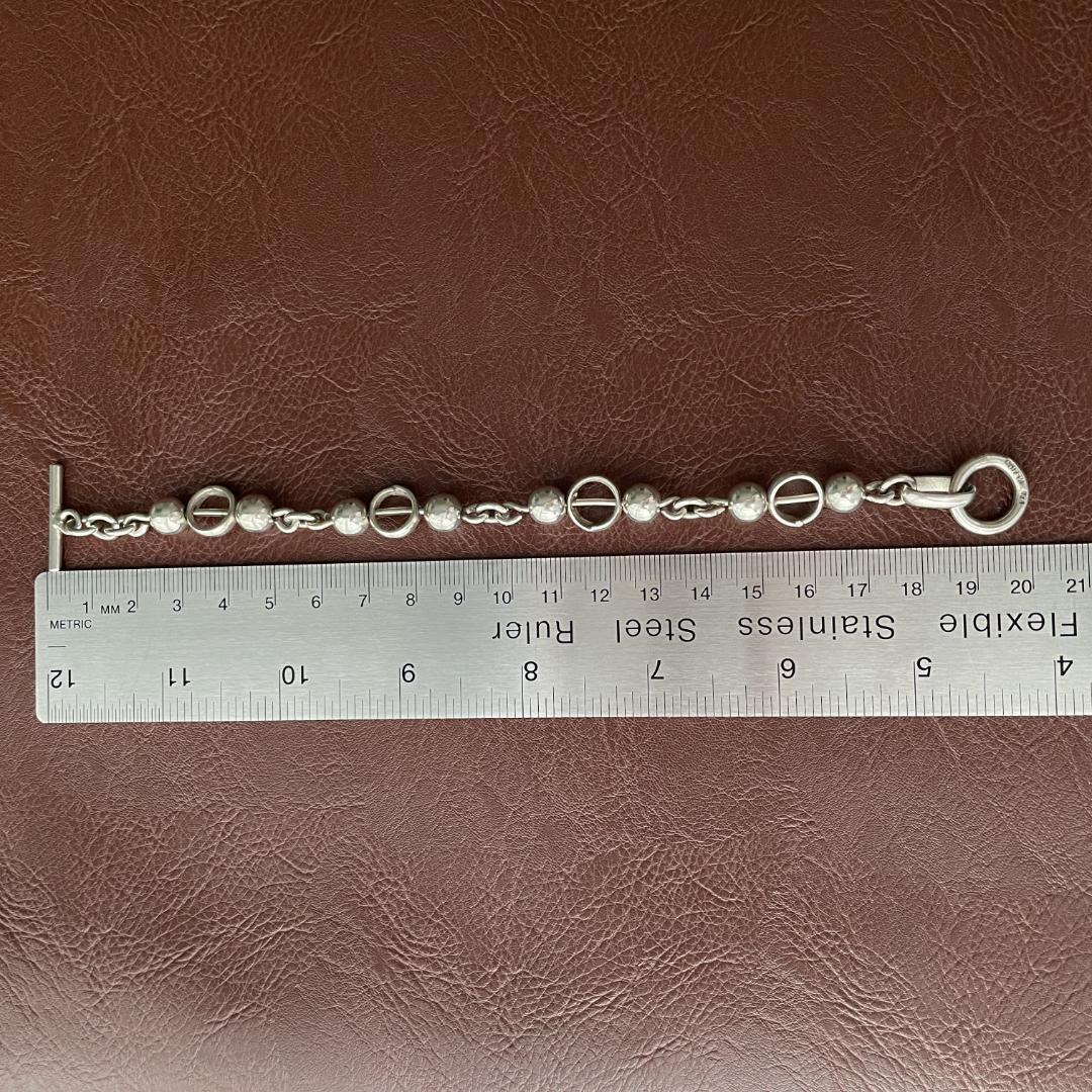 ビンテージシルバー925ブレスレット メキシコ製 ボールチェーン TAXCO