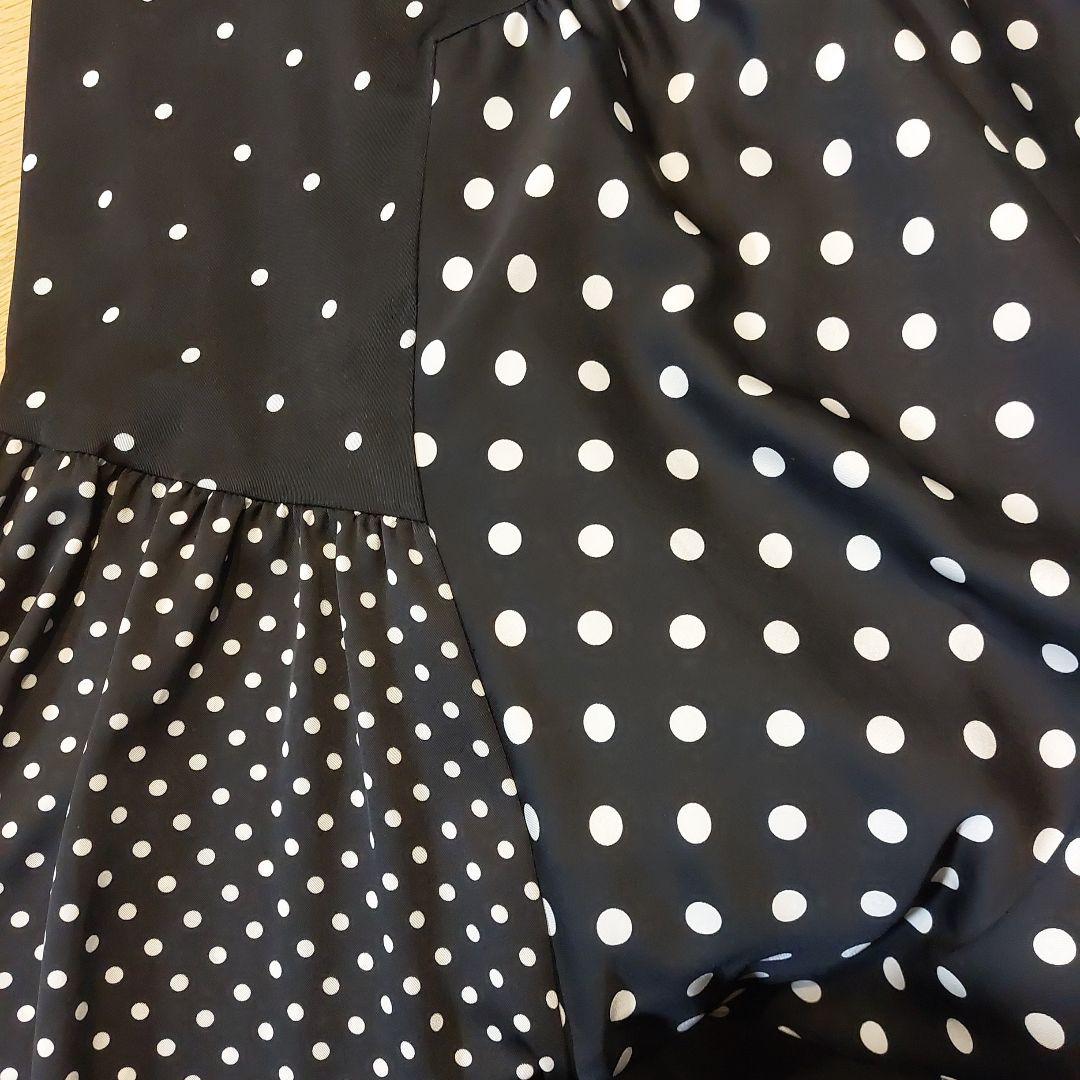 BEARDSLEY 黒白ドット柄 ロングスカート サイズ0