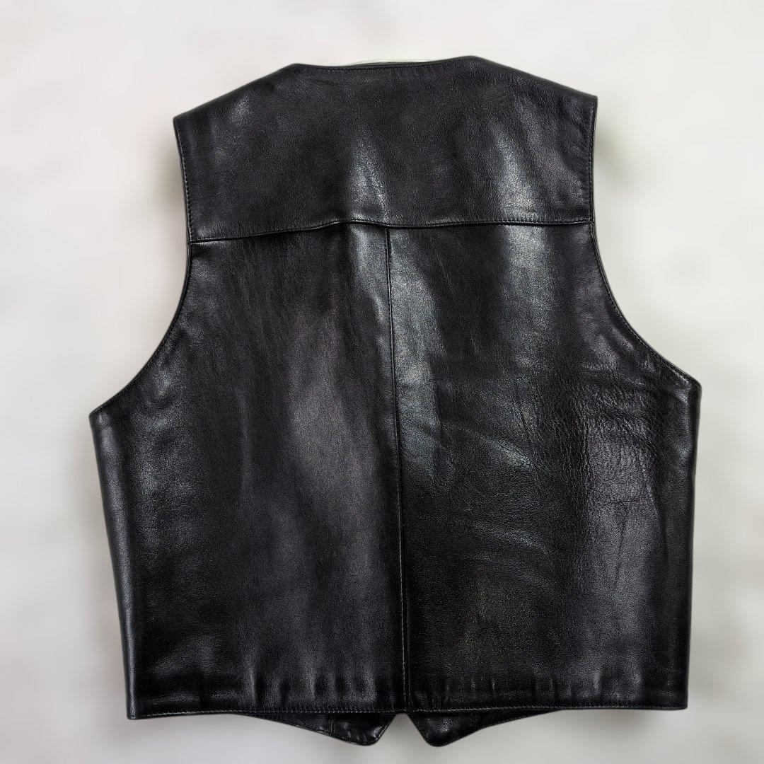 極美品★Harold Daniell ホースレザーベスト F 黒 日本製 馬革