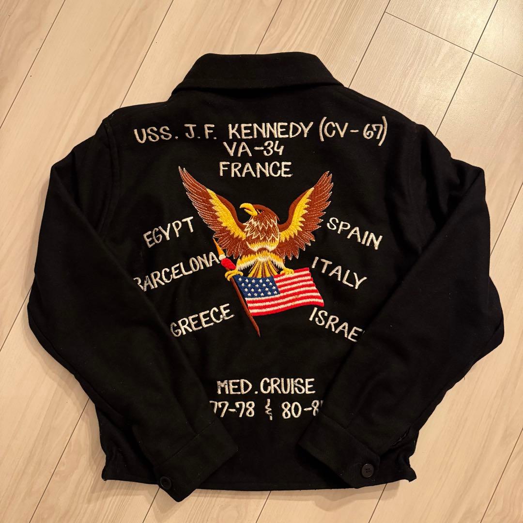 70〜80's USS ミリタリー　スカジャン　スーベニア ジャケット