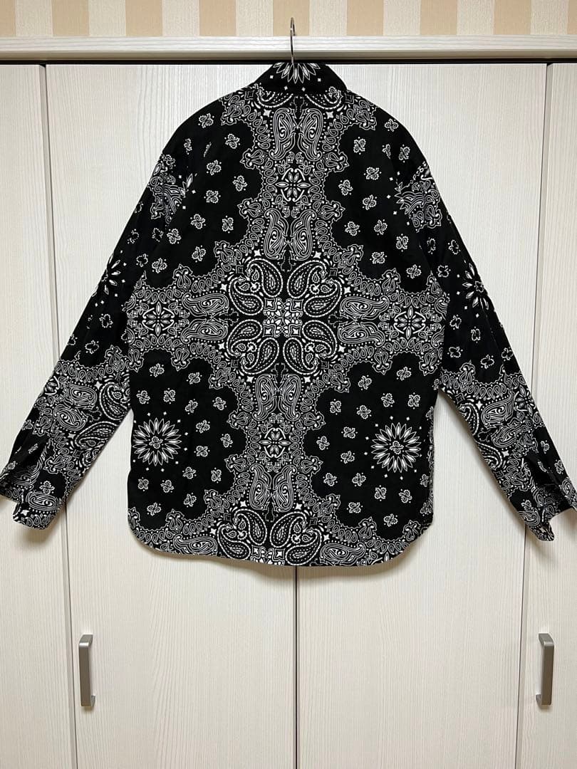 オアハカ　oaxaca スタンドカラーシャツ　ペイズリー　ブラック　別注　超美品