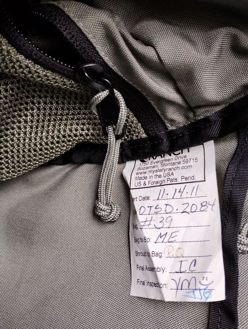 廃盤 レア USA製 ミステリーランチ アウトサイダー フォリッジ