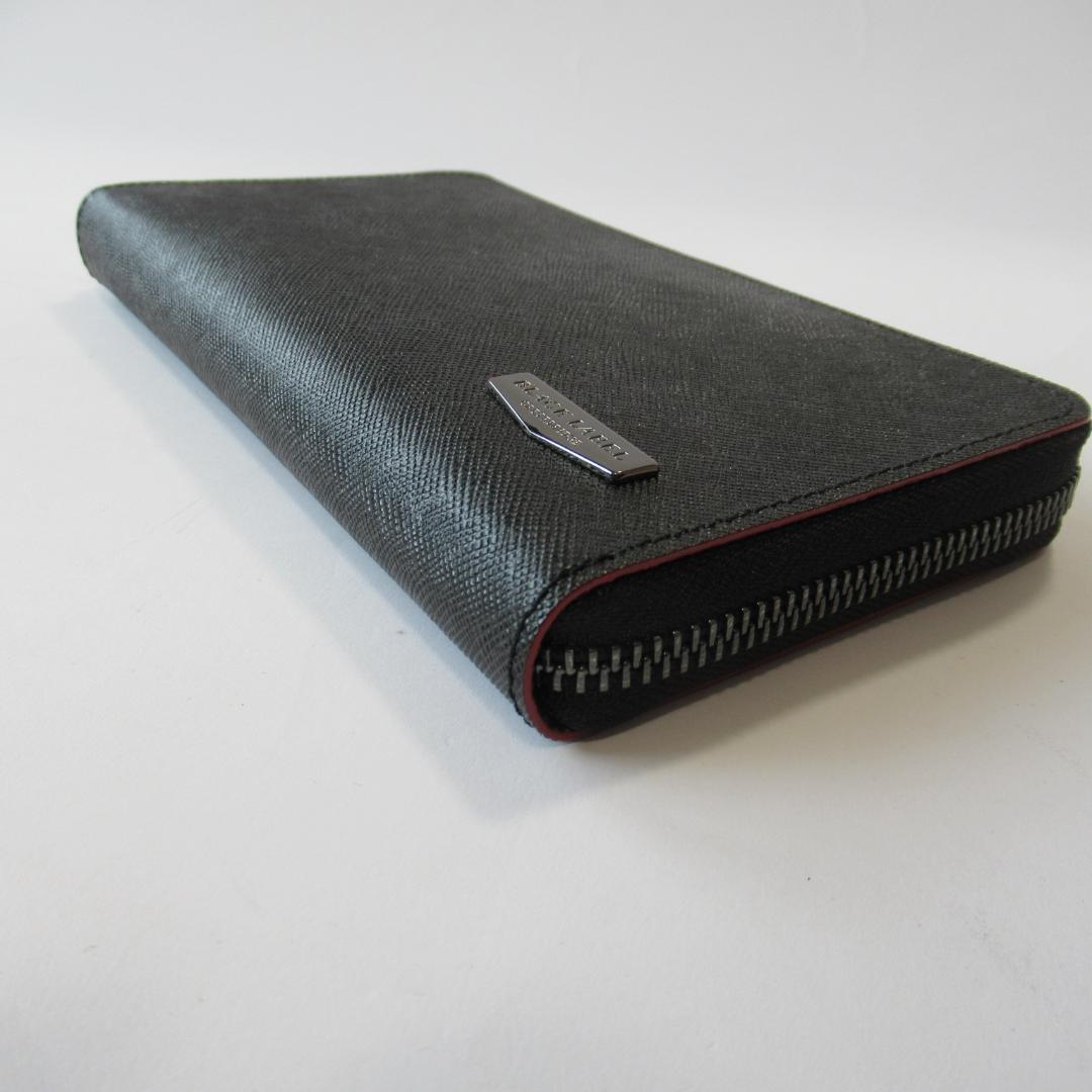 ブラックレーベルクレストブリッジ新品ブラック ラウンドジップウォレット/財布