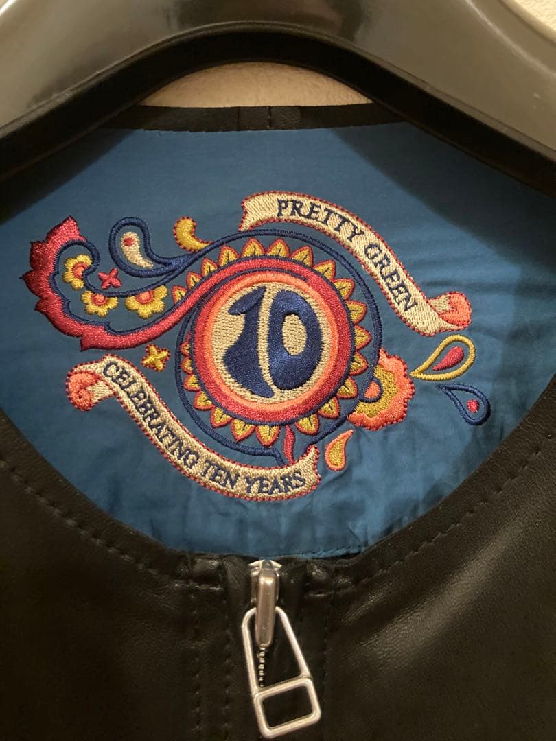 希少　pretty green レザージャケット　ライダース　リアムギャラガー