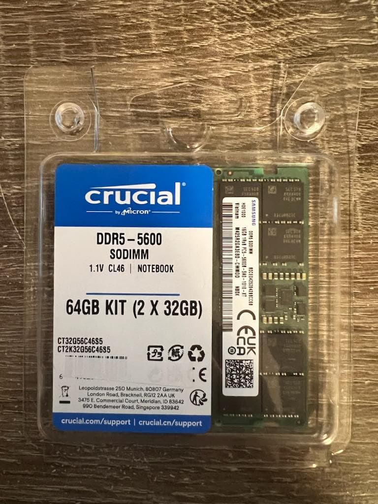 新品同等 SAMSUNG 16GBx2 DDR5 PC-5600B SODIMM