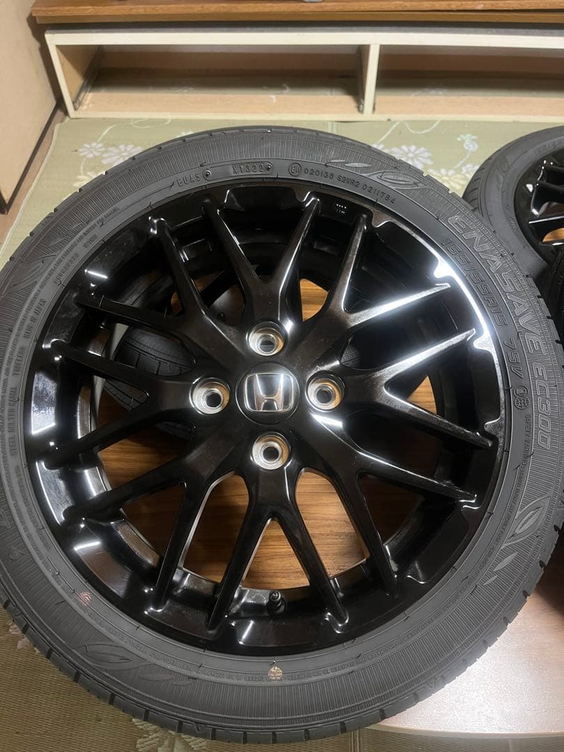 カフェモカn-boxカスタム 2本②純正ホイールタイヤ付き