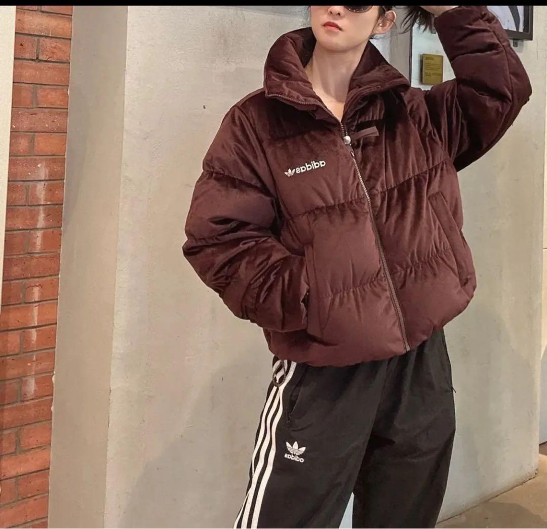 アディダス　VELVET DOWN JKT 韓国限定　S ブラウン