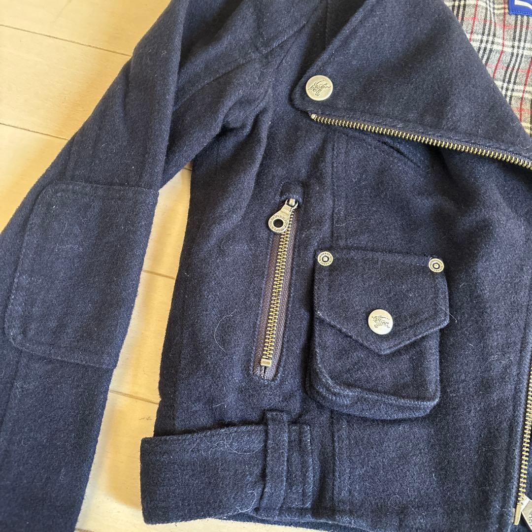 日本製★バーバリーブルーレーベル★ウールライダース　ノバチェック　サイズ38