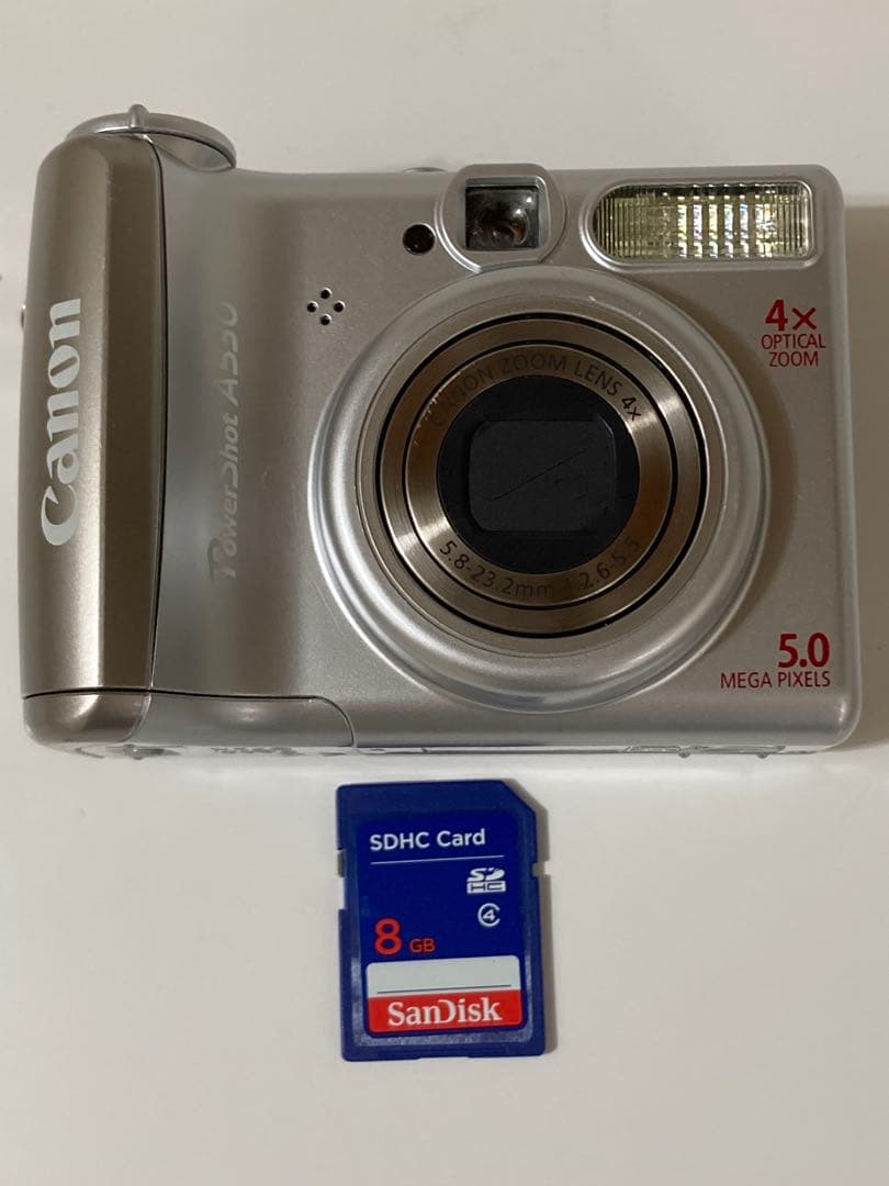 動作確認済 Canon PowerShotA530 デジタルカメラ SDカード付