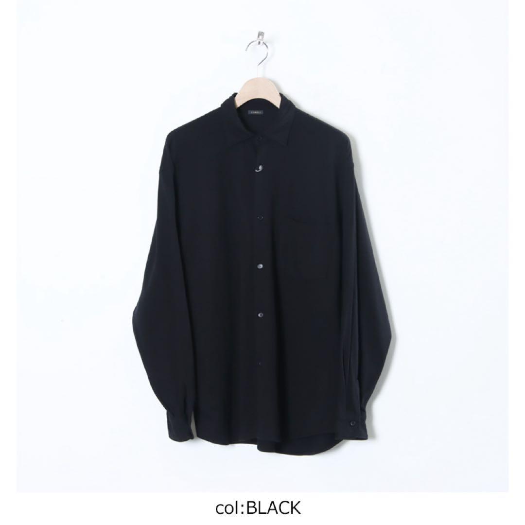 COMOLI ジャージシャツ　ブラック　サイズ2