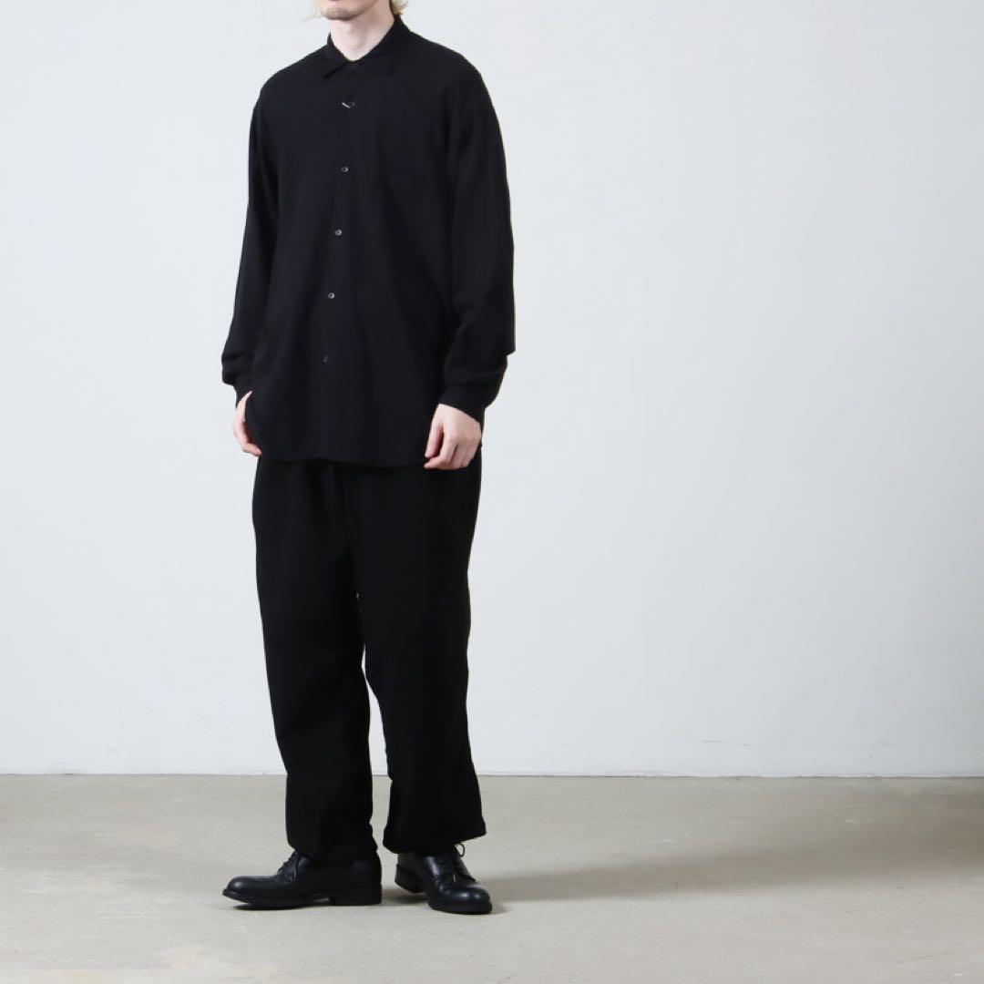 COMOLI ジャージシャツ　ブラック　サイズ2