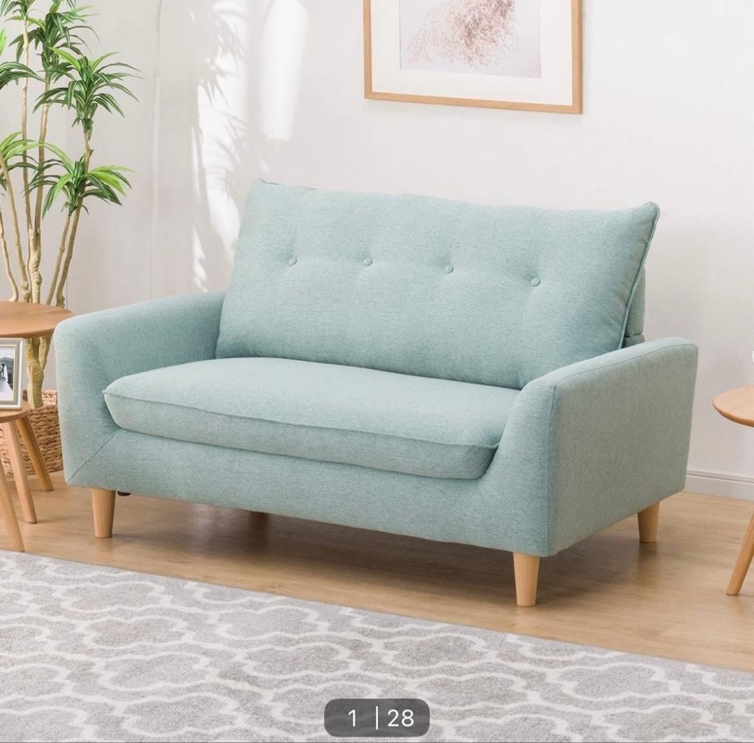 【✨】【美品】ニトリ 2人がけ ソファ ローソファにもなるコンパクトソファ