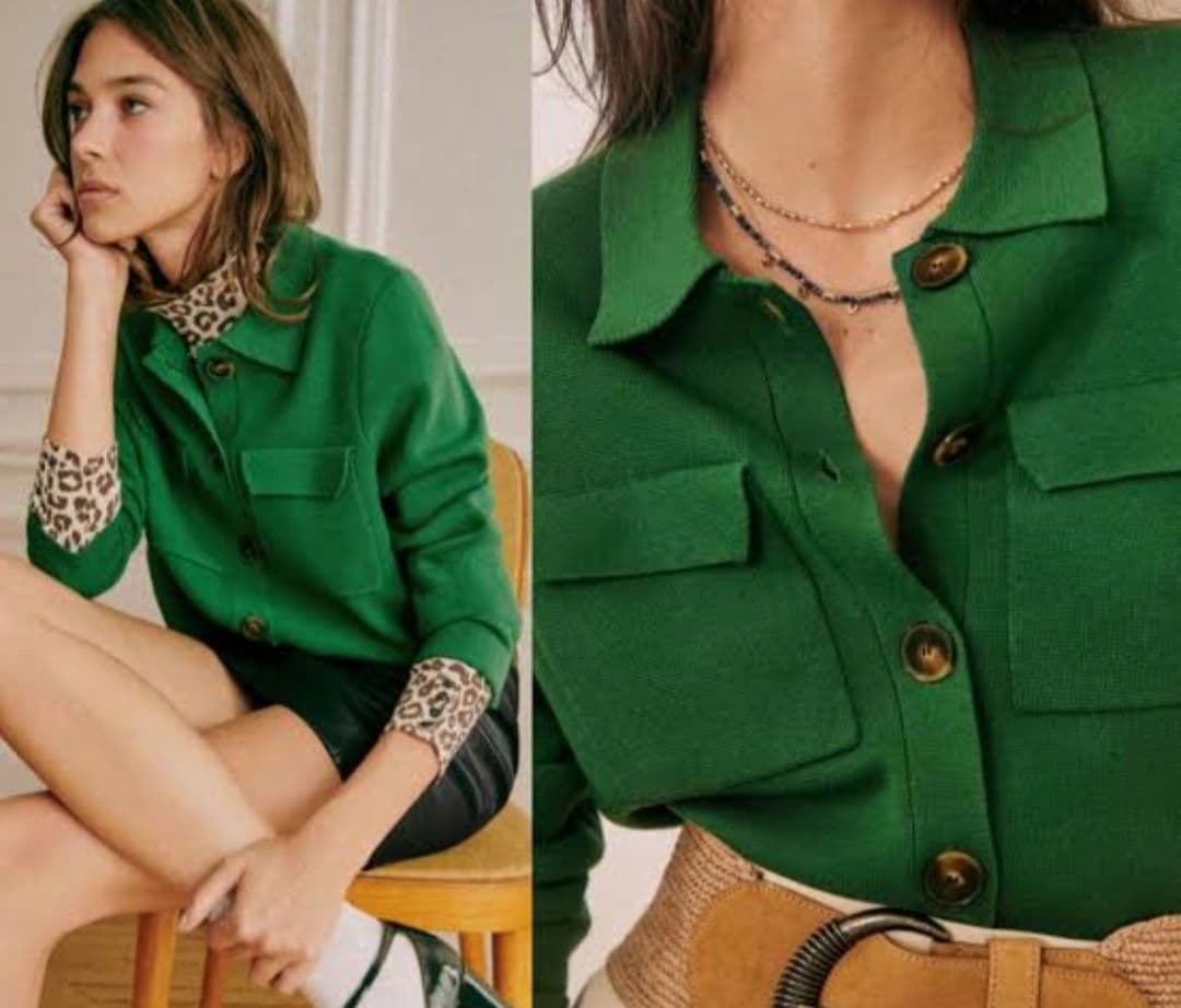 Sezane Betty cardigan セザンヌのメリノウールカーディガンM