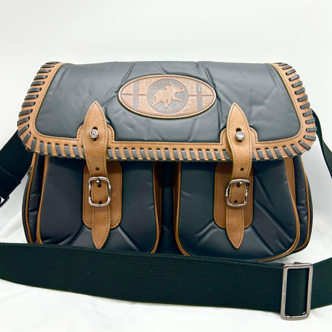 超希少★ 美品 HUNTING WORLD バチュークロス ショルダーバッグ