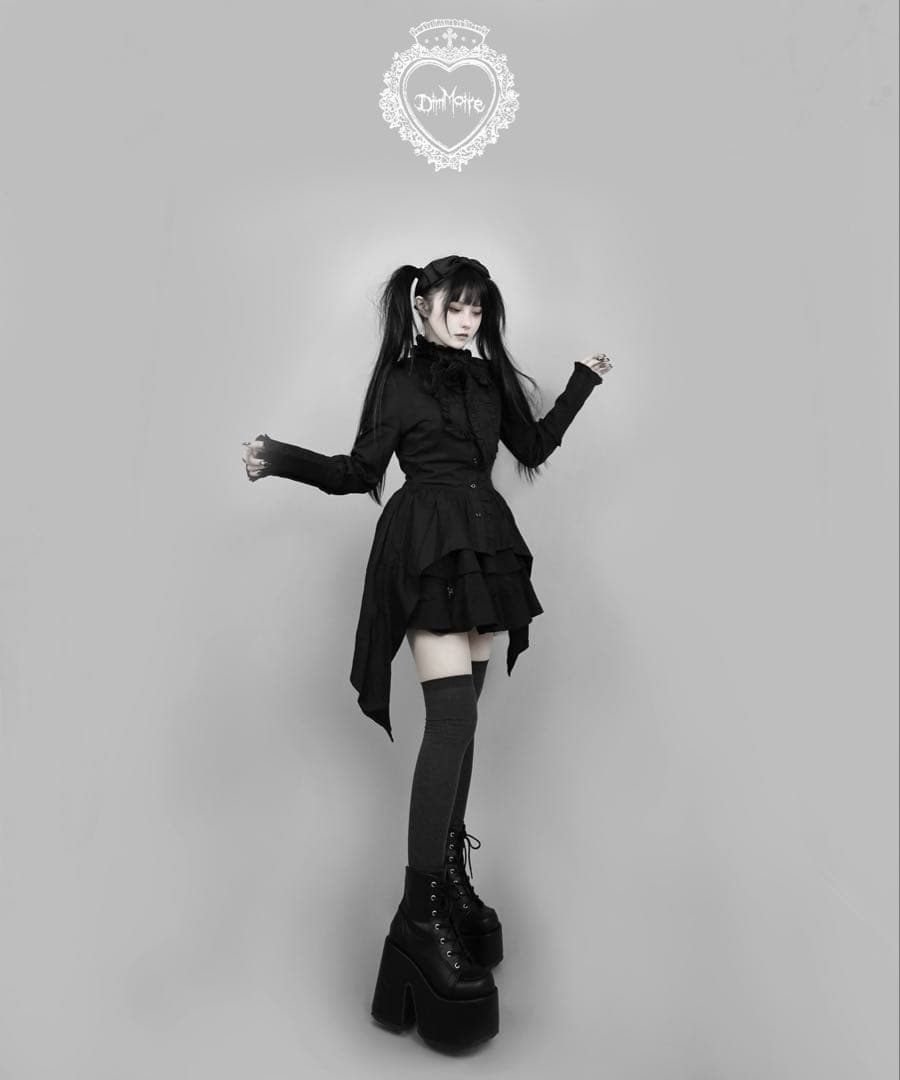 DimMoire イレヘムリボンブラウス 黒