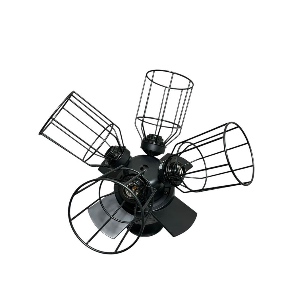 美品 JAVALO ELF シーリングファン ライト 4灯 リモコン付き LED