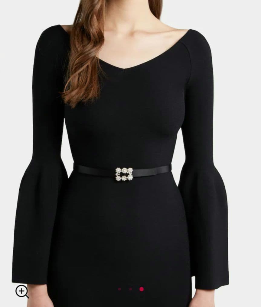 RogerVivier ロジェヴィヴィエフラワーストラスバックルベルト黒75cm