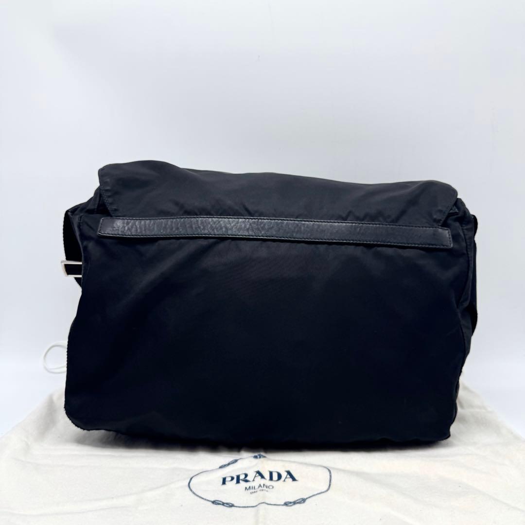 【近年モデル✨】プラダ メッセンジャーバッグ テスートナイロン レザー 黒