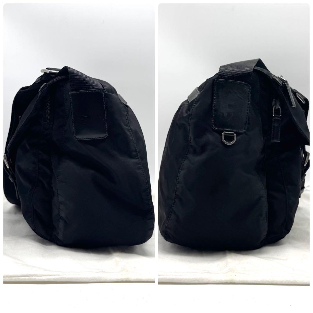 【近年モデル✨】プラダ メッセンジャーバッグ テスートナイロン レザー 黒