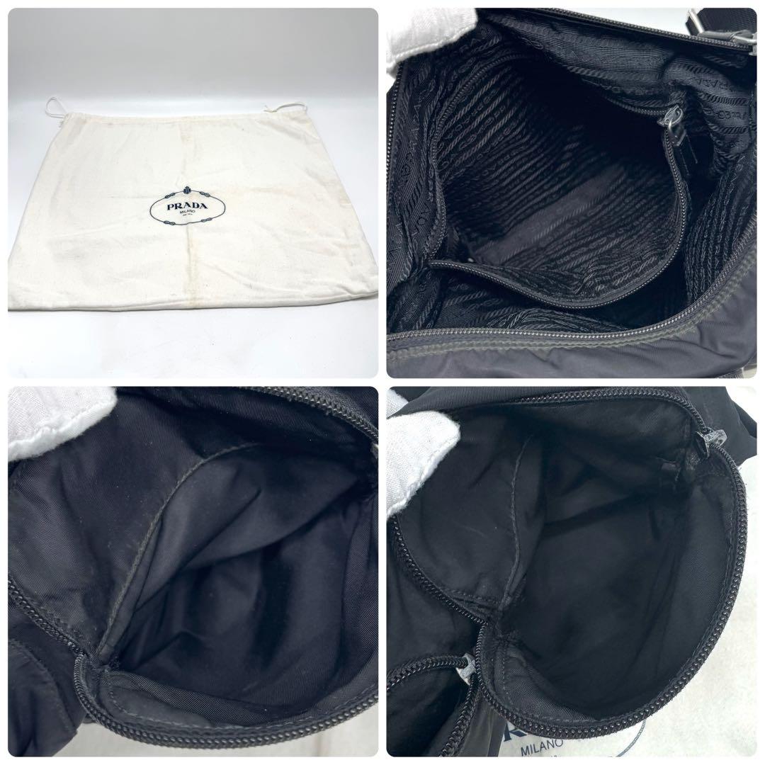 【近年モデル✨】プラダ メッセンジャーバッグ テスートナイロン レザー 黒