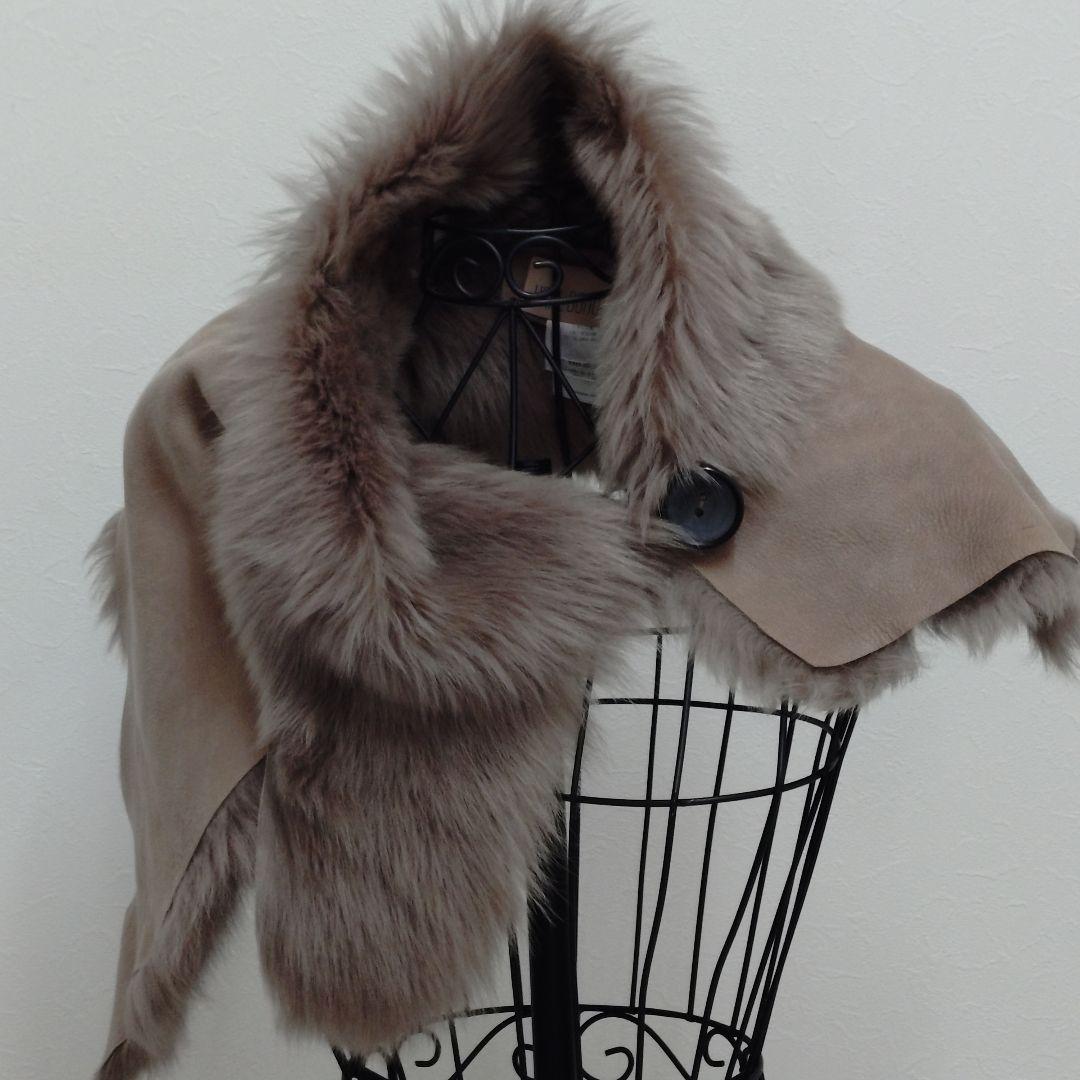 KARL DONOGHUE・羊皮・ムートン・ケープ・ネックウオーマー・膝かけ