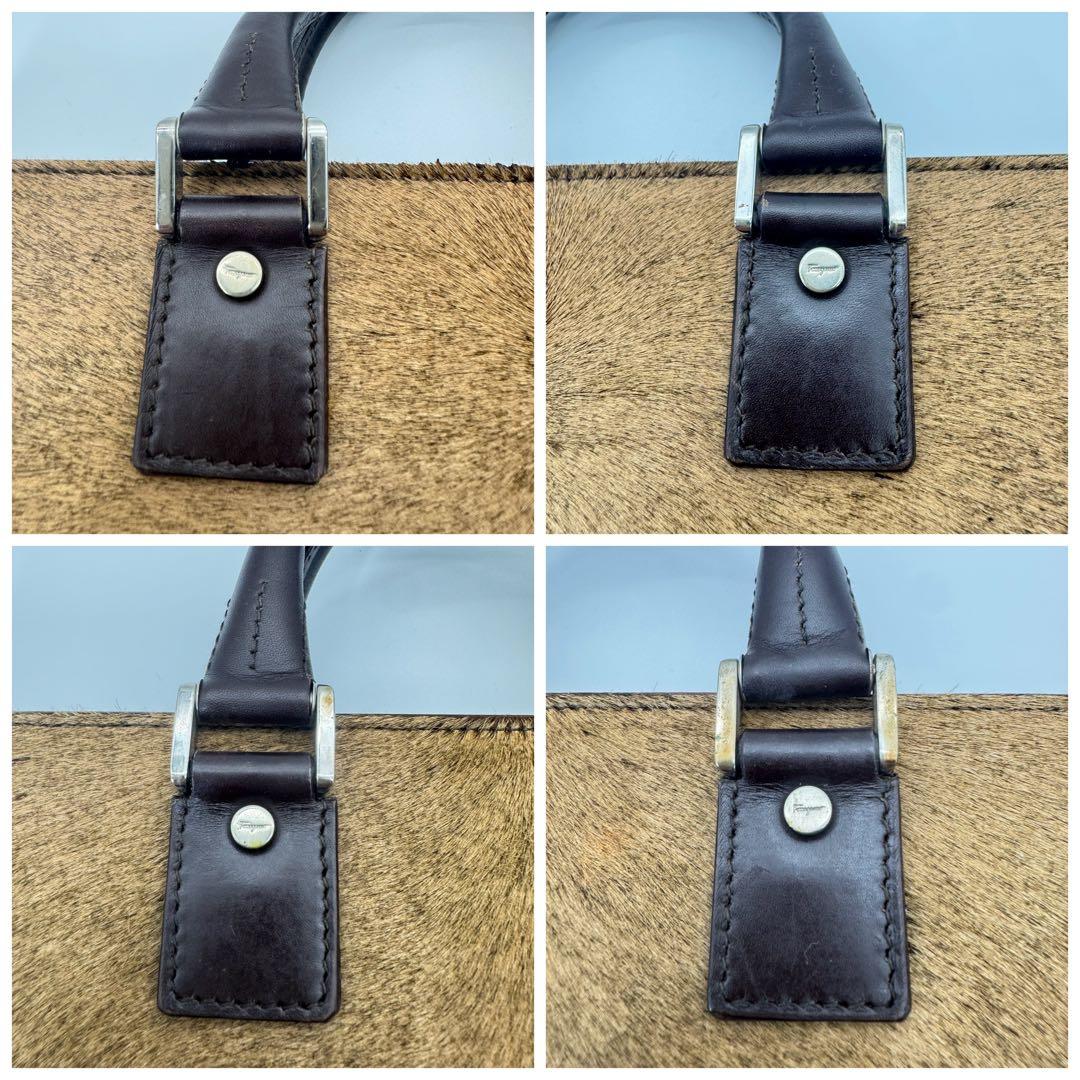 サルヴァトーレ フェラガモ ハラコ ブリーフケース ビジネスバッグ 美品 激レア