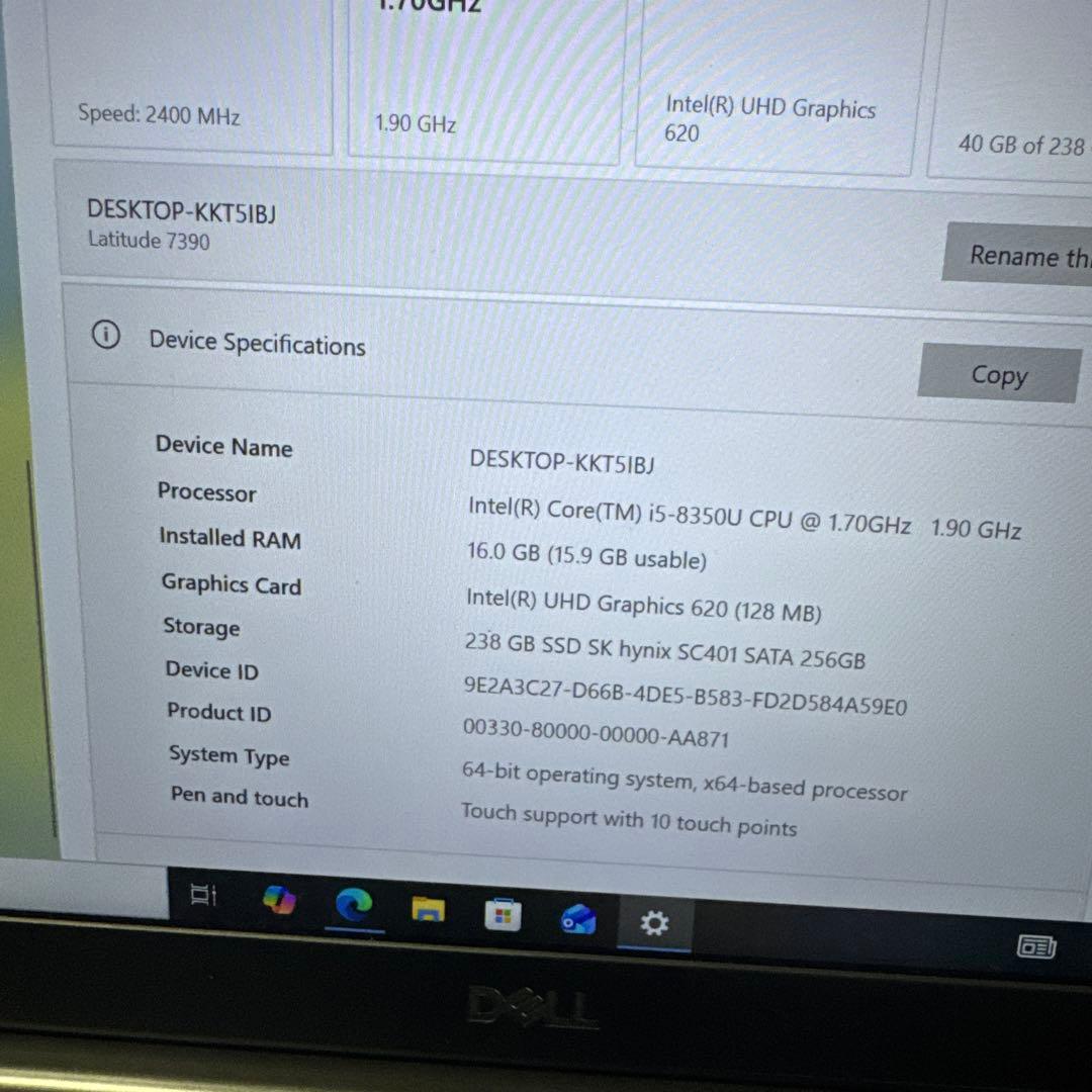 Windowsノート本体 DELL Latitude 7390 touch screen