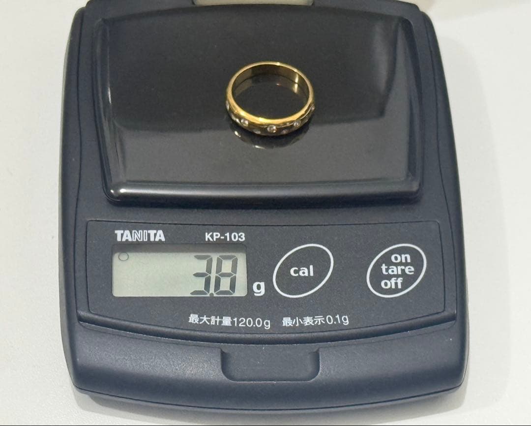 k18 ドットメレダイヤ13号リング