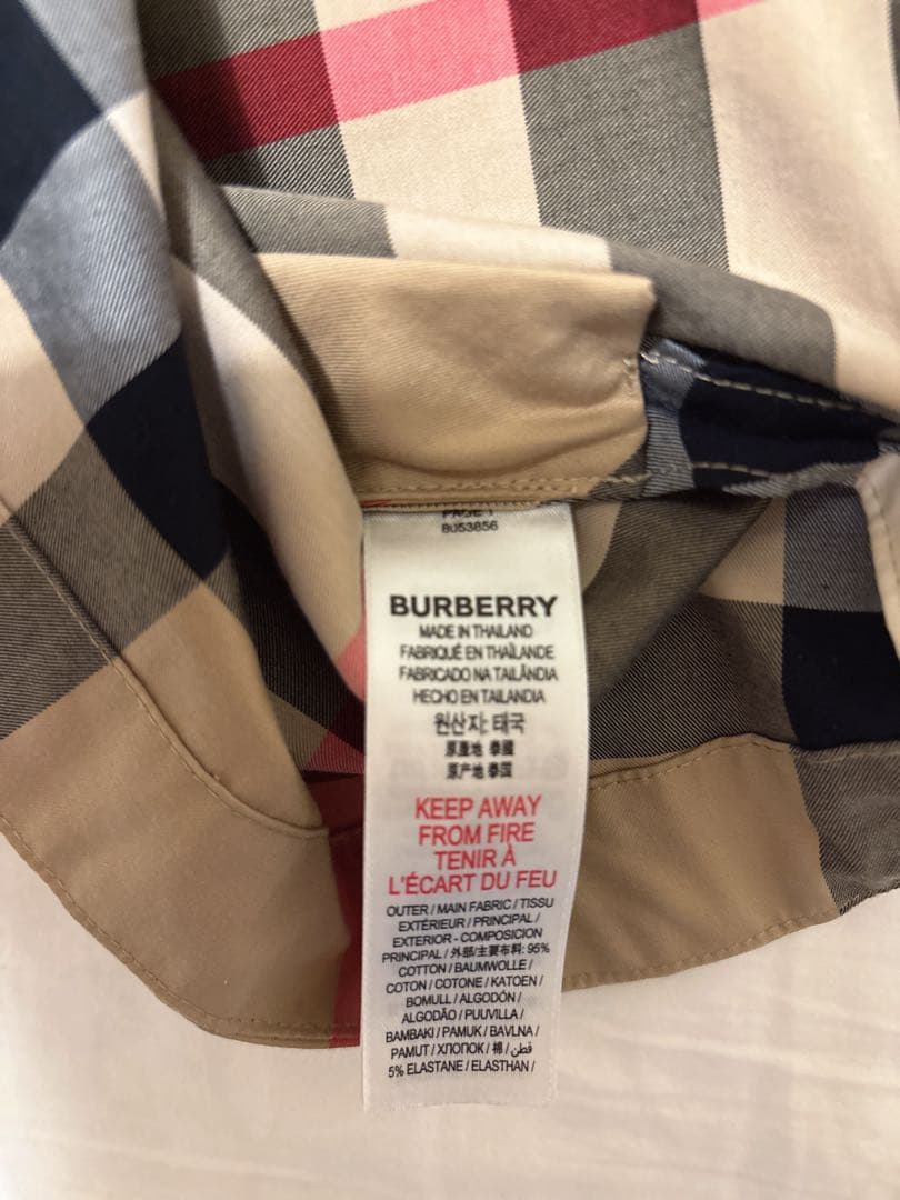 BURBERRY チェック柄 半袖ワンピース 18M