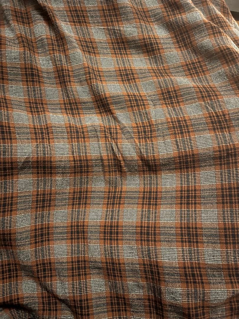 19ss comoli レーヨンオープンカラーチェックシャツ