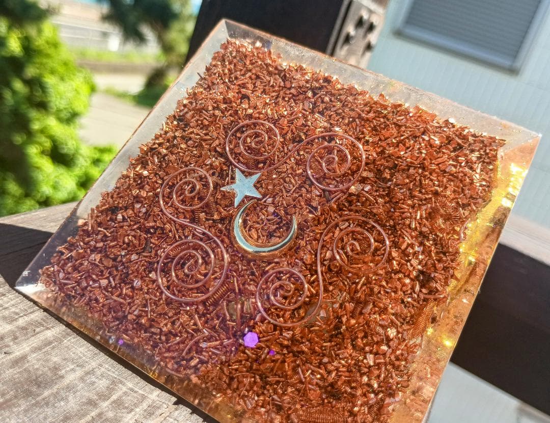 セレスタイト✧天使のピラミッド型✧オルゴナイト9.5