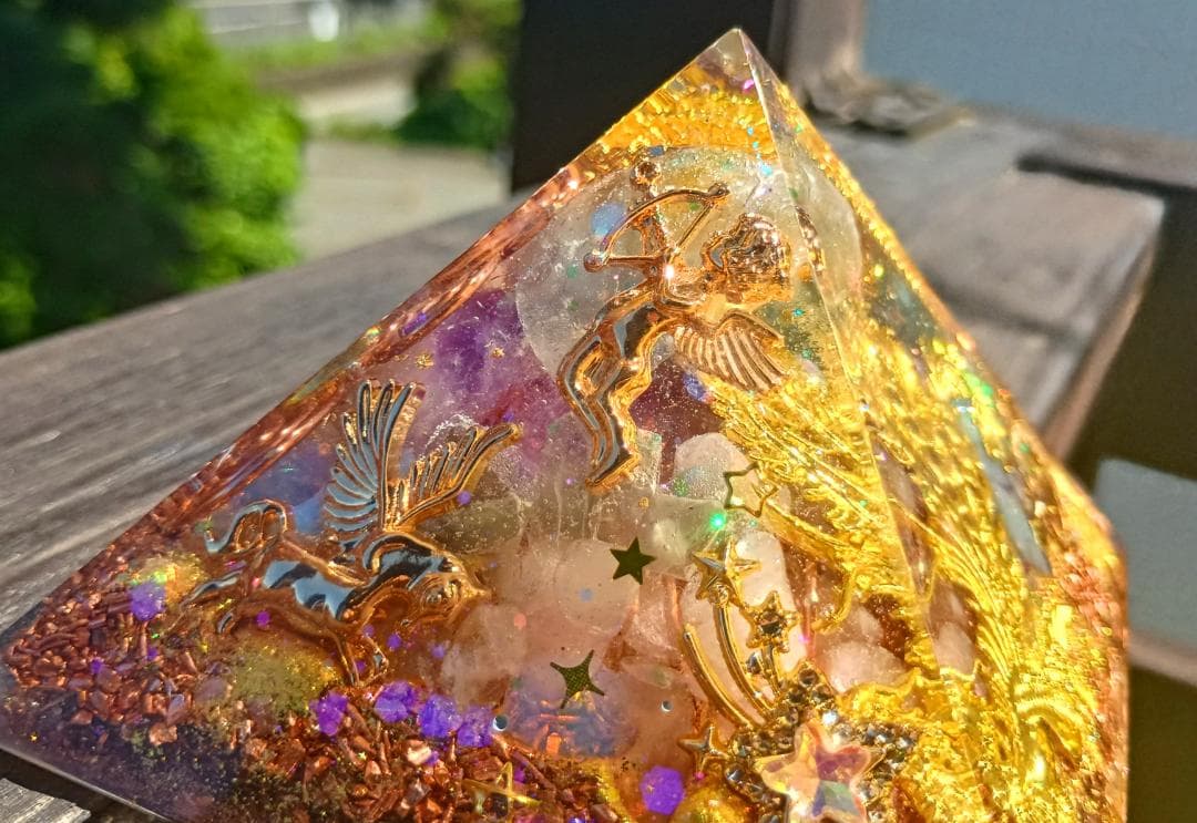 セレスタイト✧天使のピラミッド型✧オルゴナイト9.5