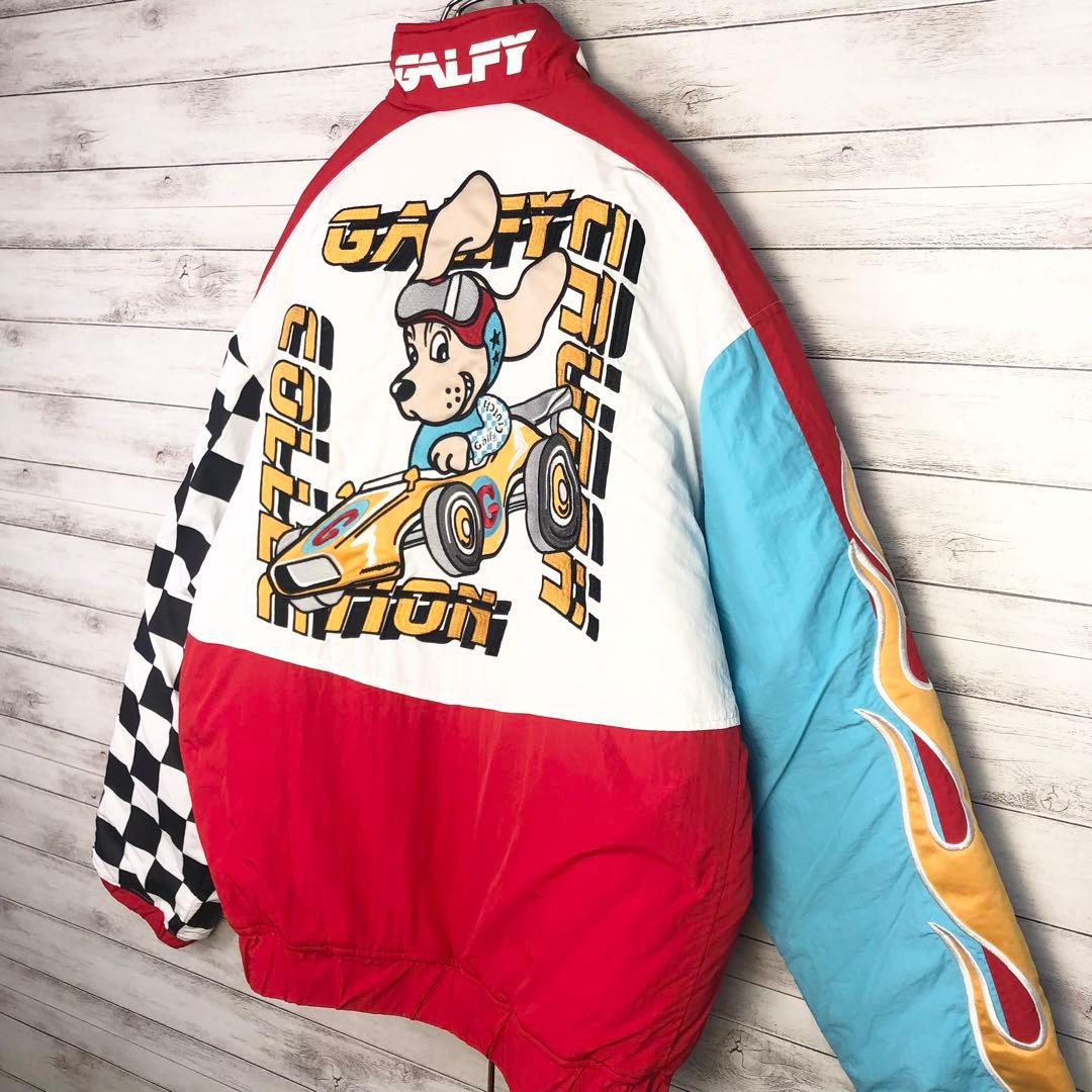 新品タグ付き GALFY ガルフィー ジャケット 派手 中綿 ブルゾン 刺繍