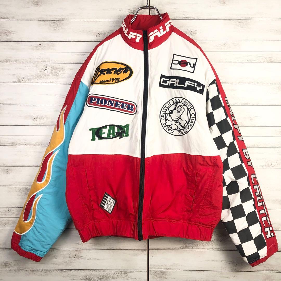 新品タグ付き GALFY ガルフィー ジャケット 派手 中綿 ブルゾン 刺繍