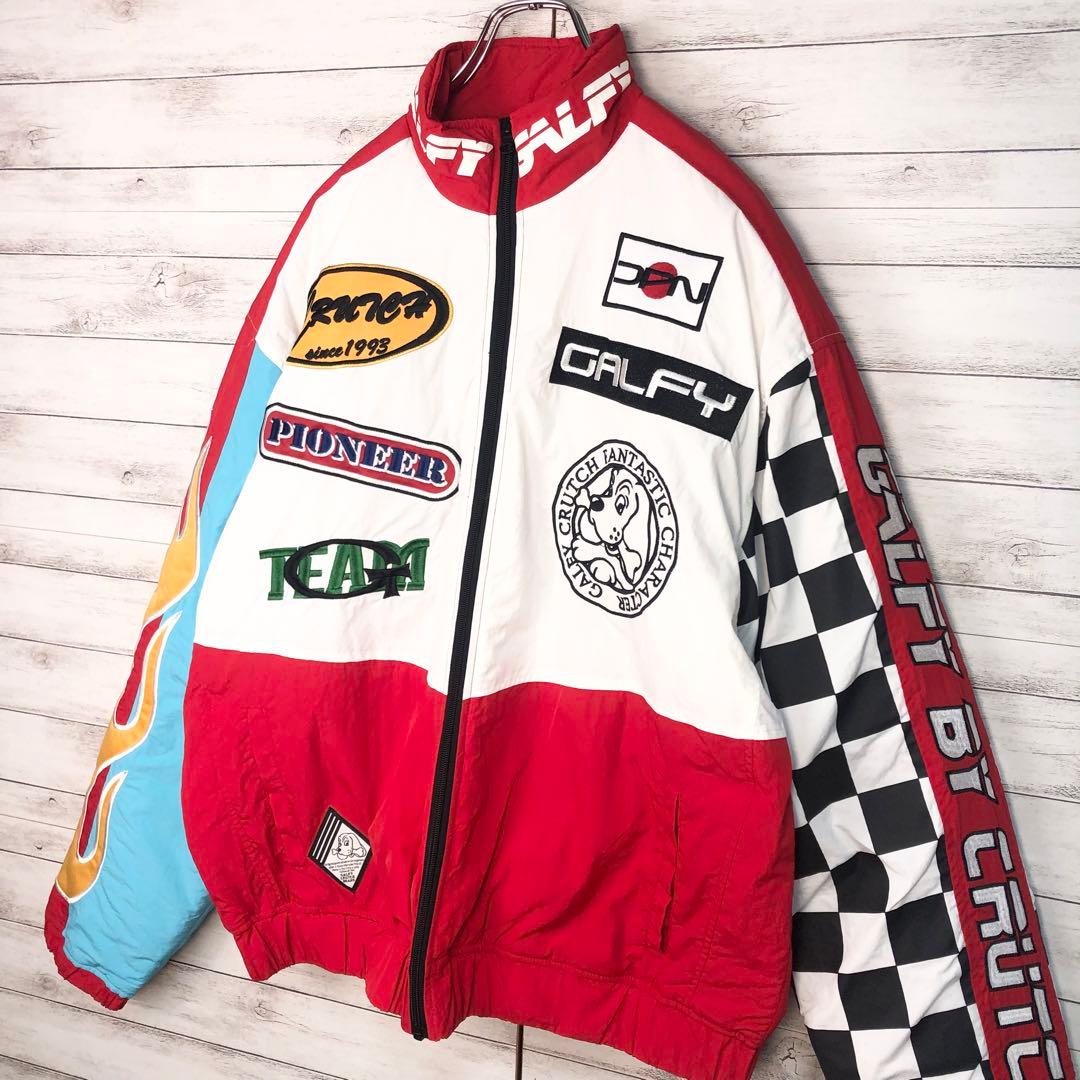 新品タグ付き GALFY ガルフィー ジャケット 派手 中綿 ブルゾン 刺繍