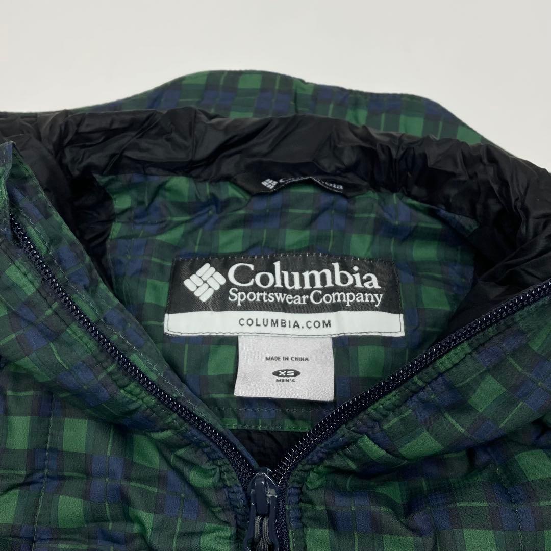 【希少】00s コロンビア パファージャケット ブラックウォッチ 短丈 テック