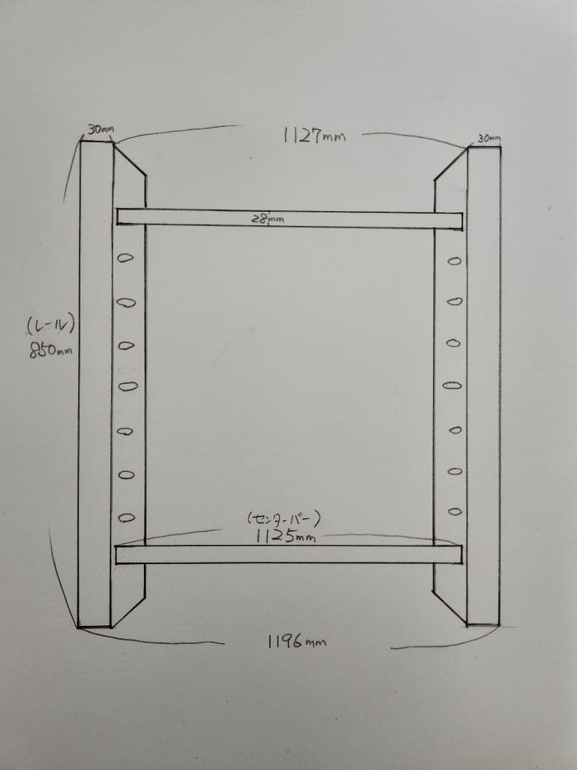 ハイエースS-GL　標準ボディー　ベッド強化センターバーキット