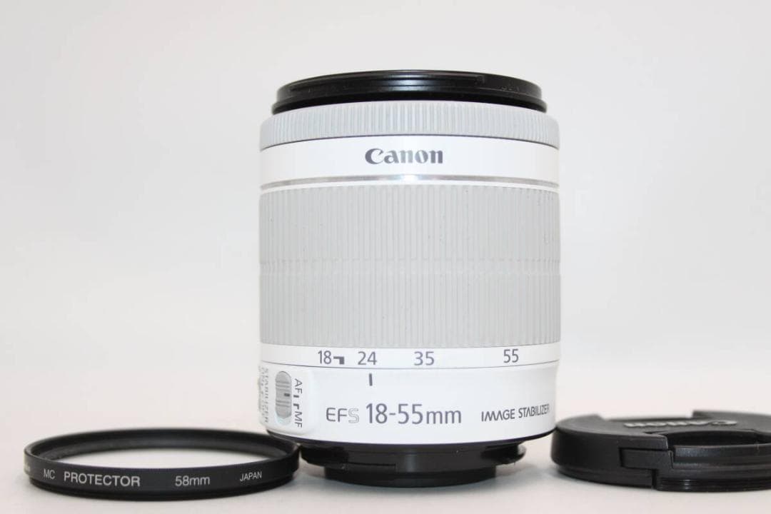 希少 ホワイト Canon EF 18-55mm F3.5-5.6 IS STM