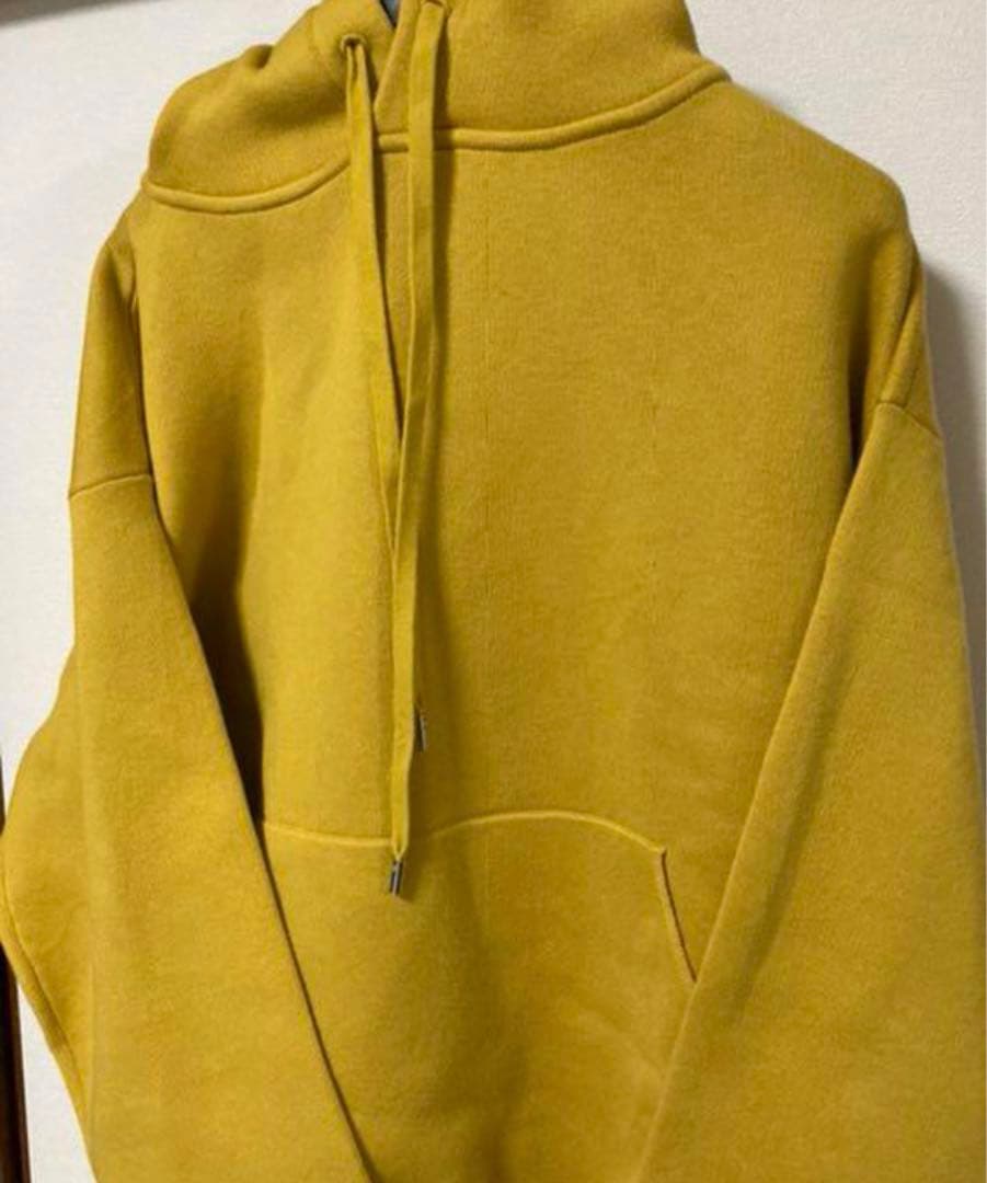 CABaN コットンカシミヤ プルオーバーパーカ　イエロー　L