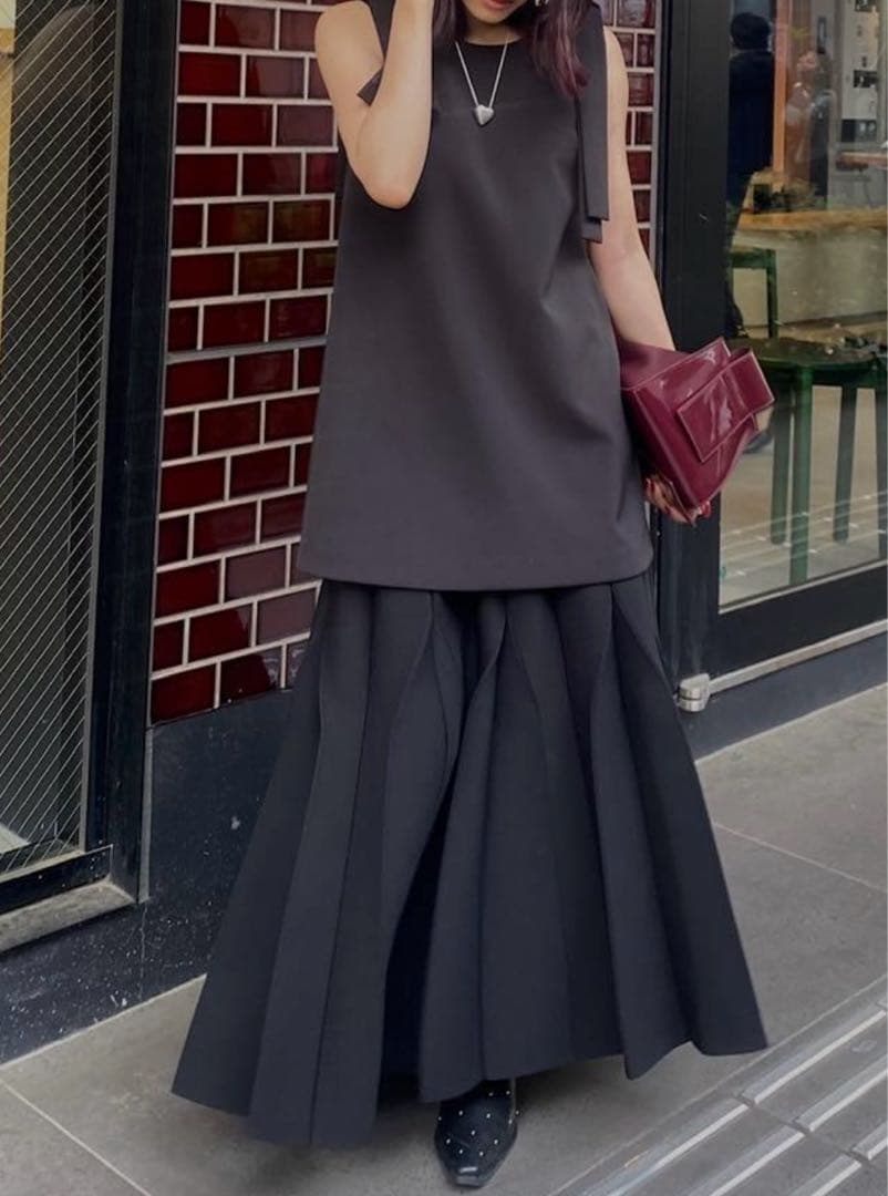 【amerivintage】ニットプリーツスカート