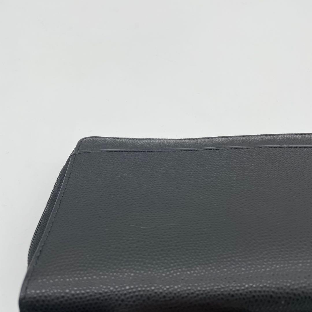 【極美品】トゥミ　トラベルオーガナイザー　ロゴプレート　Wファスナー　レザー　黒