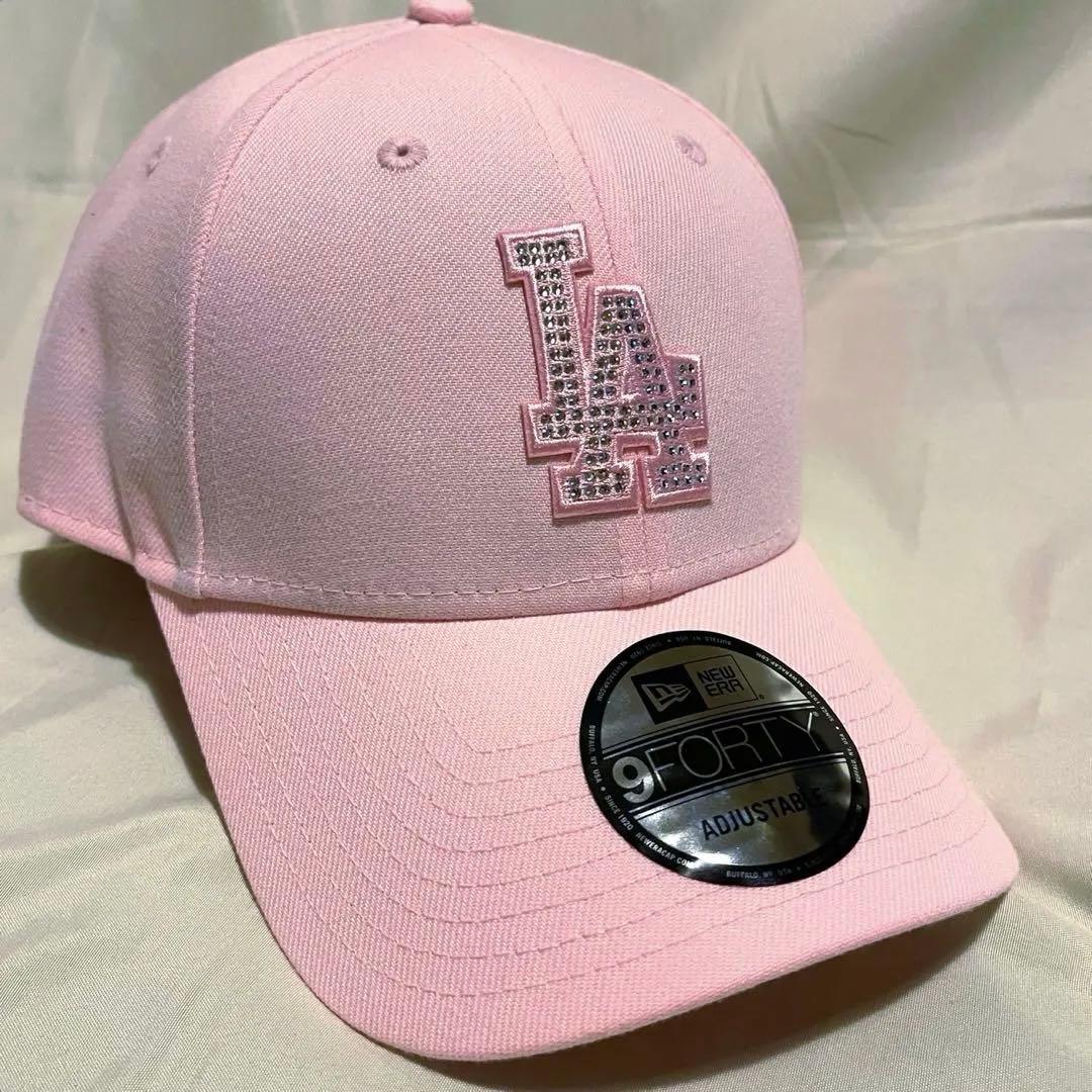 新品 9FORTY LA ドジャース ピンク キラキラ rhinestone