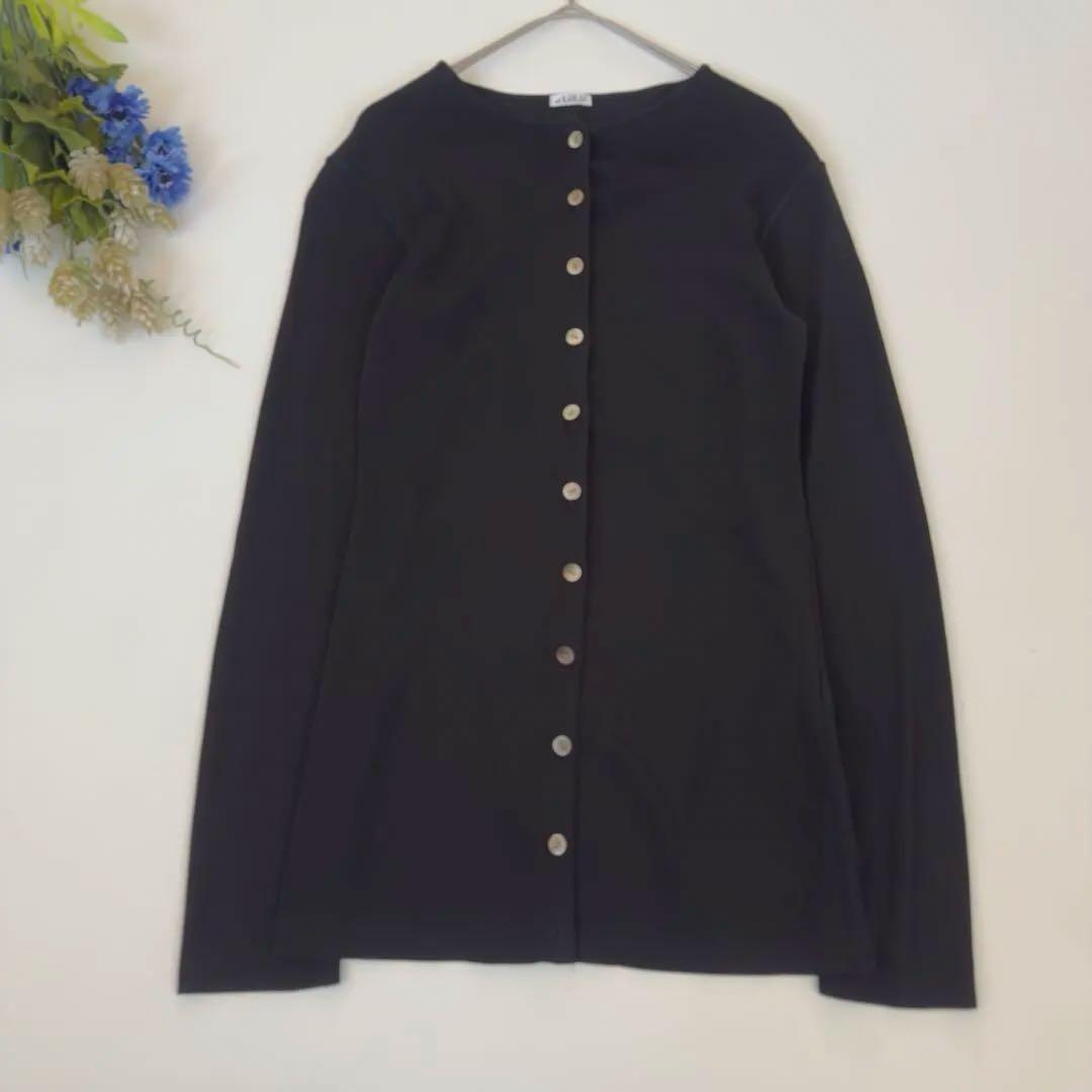 24年　美品　エディットフォールル abc ロングカーディガン　ブラック　黒