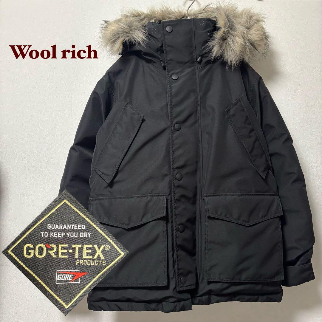 未使用級✨ウールリッチ　GORE-TEX ダウンジャケット　ファーコート　L 黒