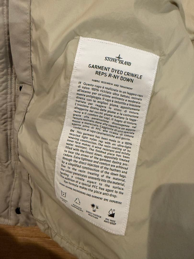 STONE crinkle reps ny down sサイズ