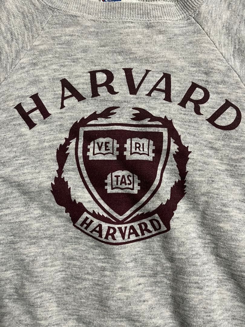 80s USA トリコタグ　2段　ハーバードカレッジ　染み込み　目無しスウェット