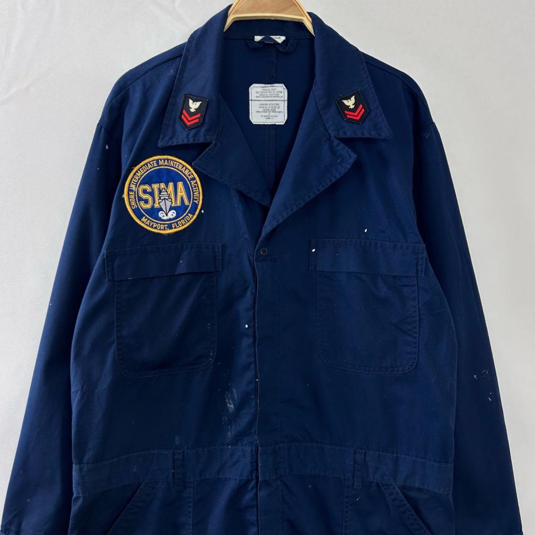 米軍 海軍 USNAVY ユーティリティカバーオール つなぎ ミリタリーS40.