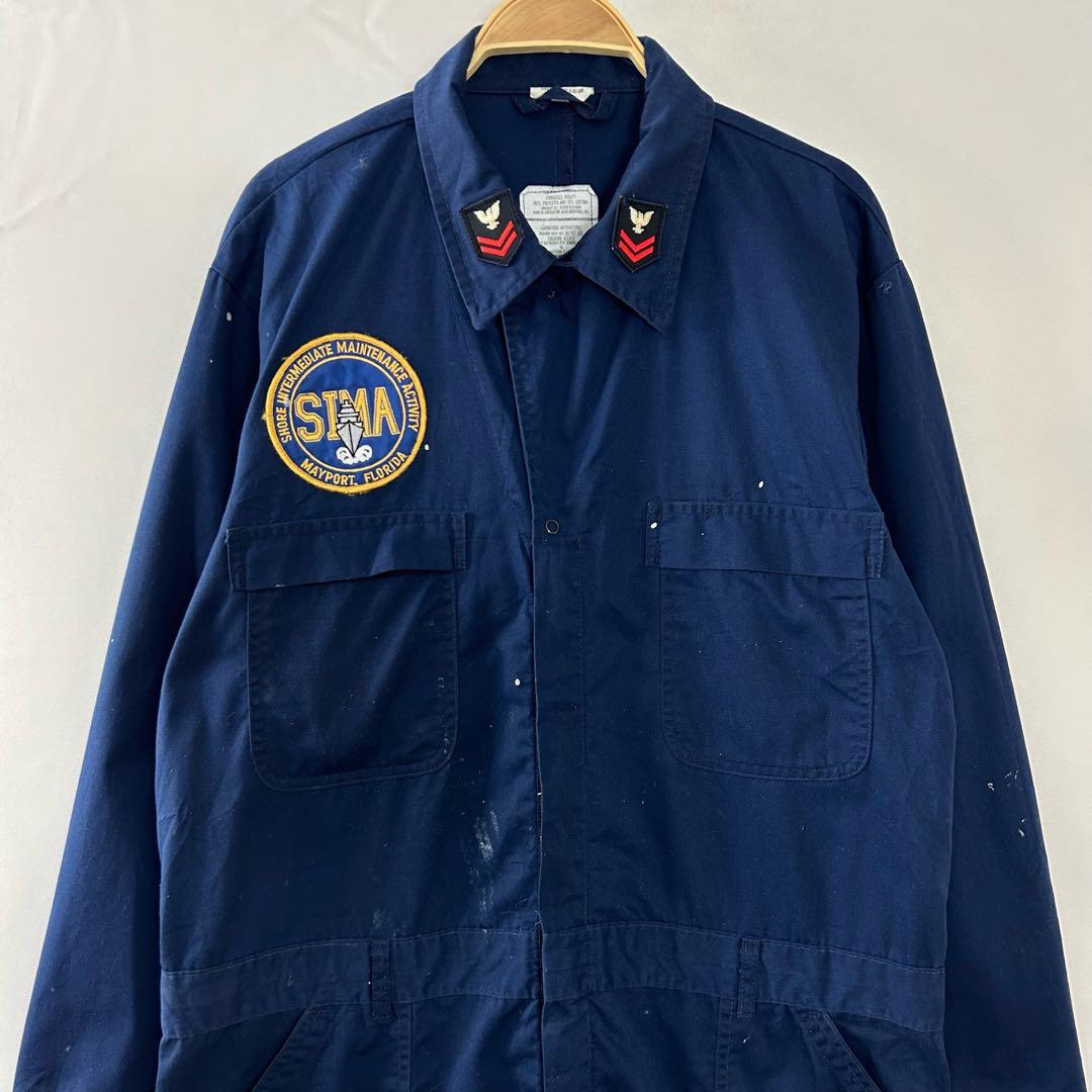 米軍 海軍 USNAVY ユーティリティカバーオール つなぎ ミリタリーS40.
