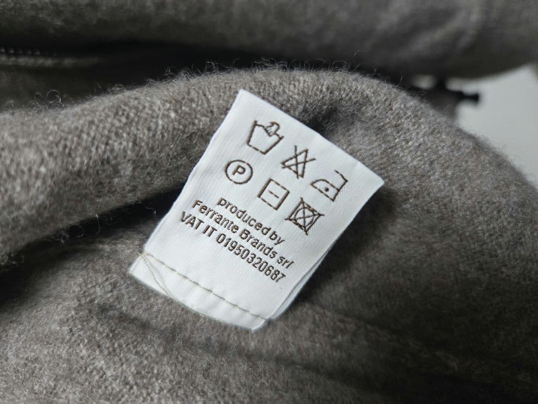 S.Moritz ／ Super120’sウールカシミヤ12ゲージニットパーカー